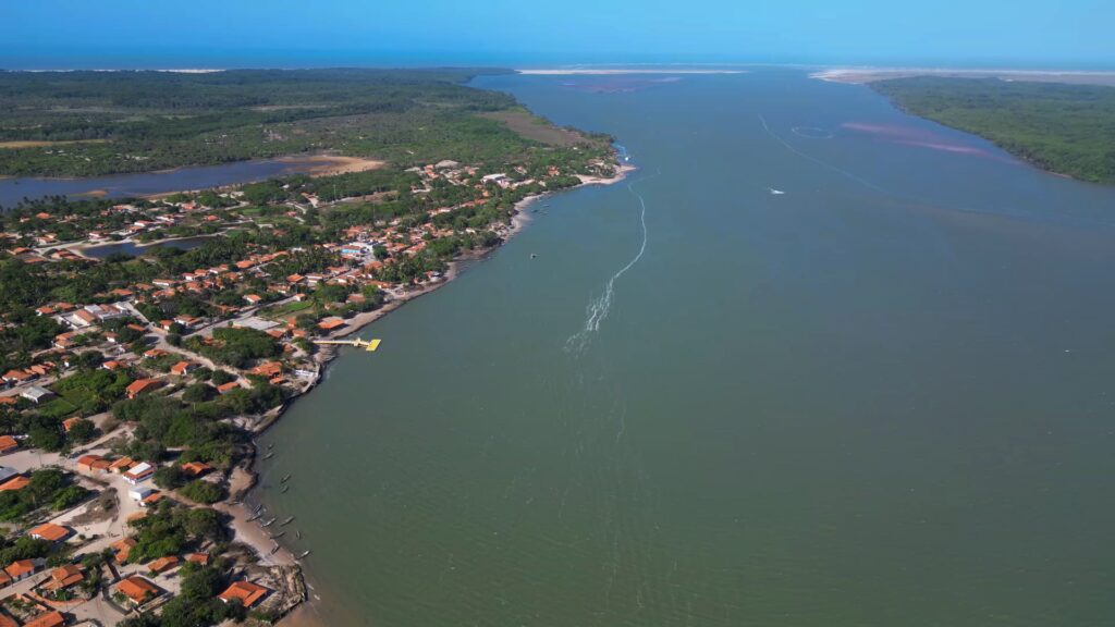 Foto da principal foz do rio Parnaiba.